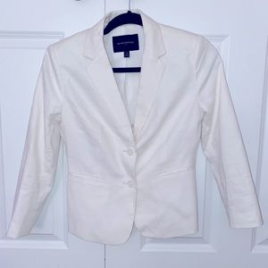 Womens white button blazer